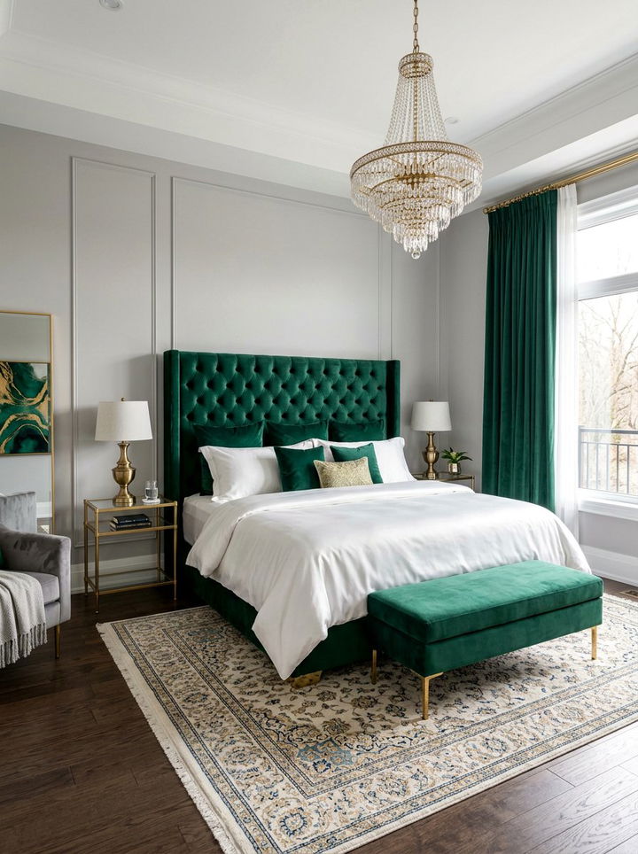 Velvet Accent Bedroom - 30 trending bedroom ideas