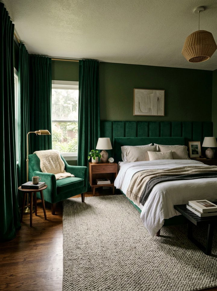 Velvet Bedroom Accent - 30 better sleep bedroom ideas