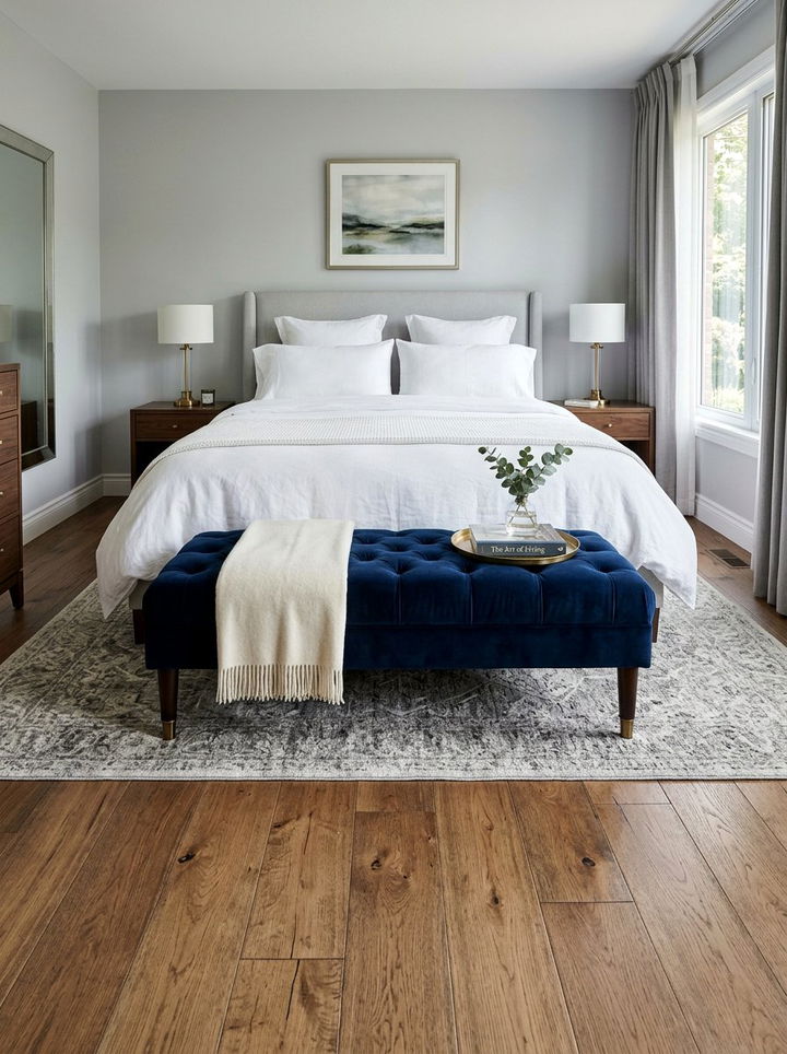 Velvet Bench For Foot Of Bed - 30 bedroom statement piece ideas