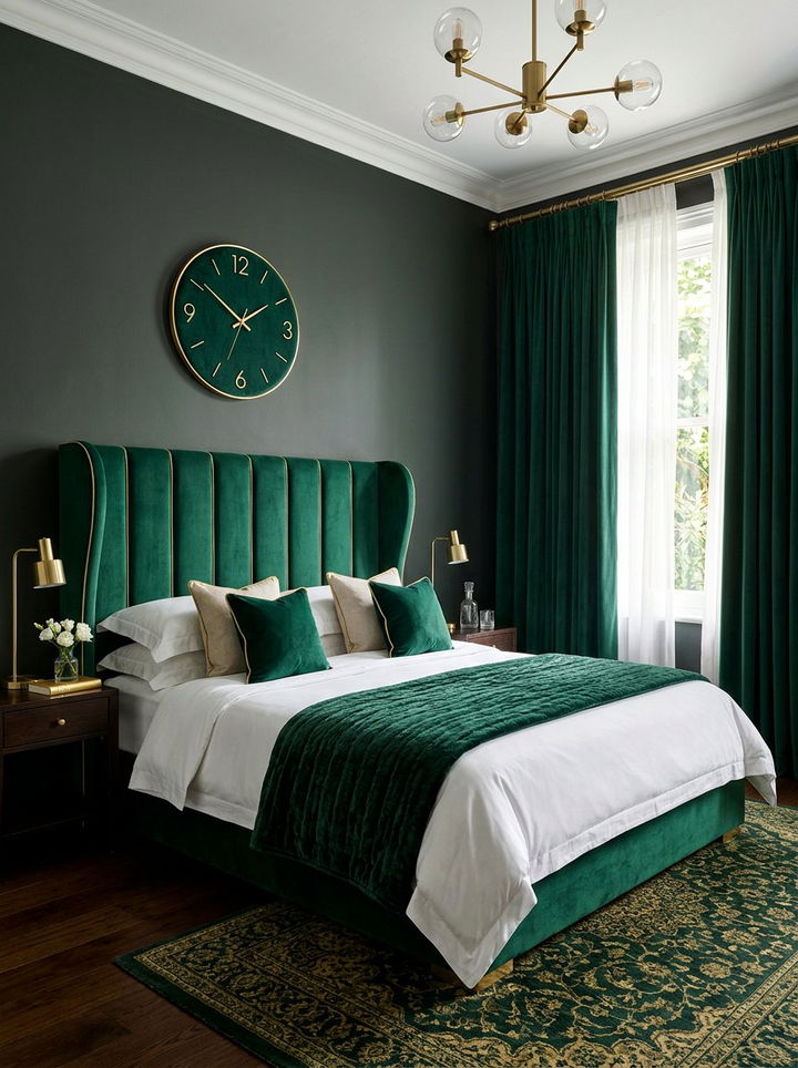 Velvet Fabric Wall Clock - 30 bedroom wall clocks