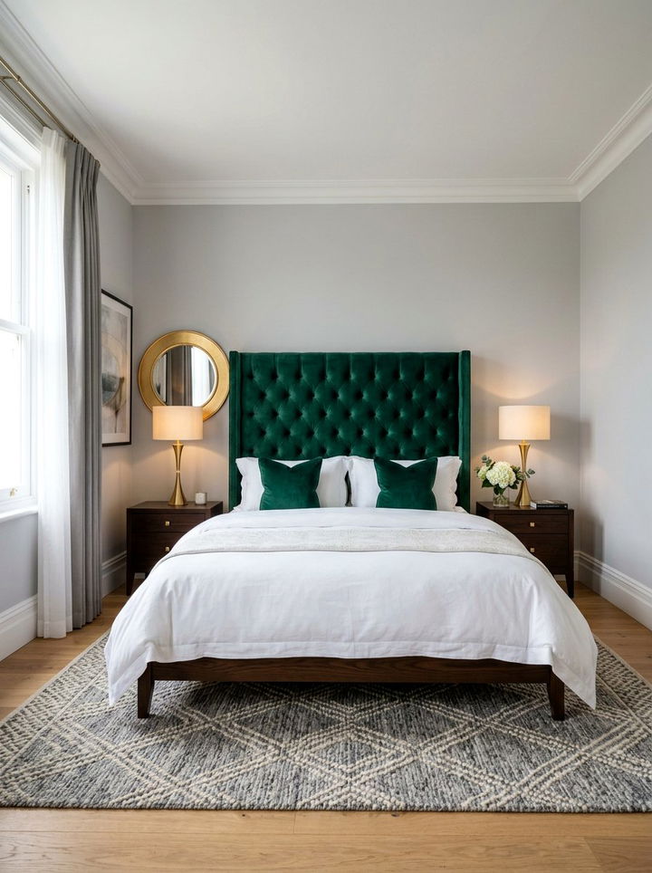 Velvet Headboard Bedroom - 30 elegant bedroom ideas