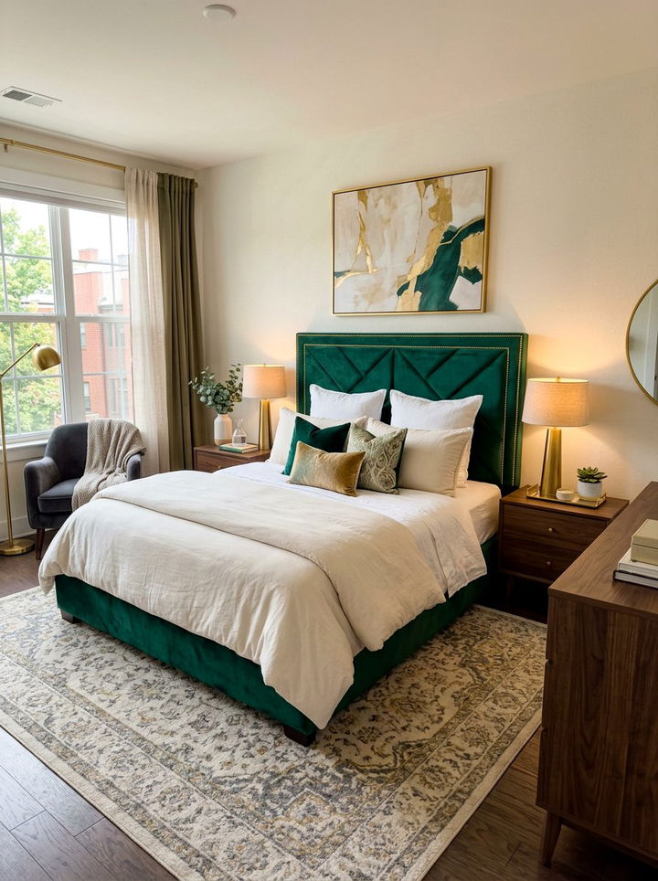 Velvet Headboard Cover - 30 one day bedroom ideas