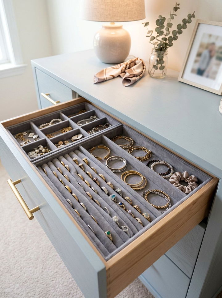 Velvet Jewelry Tray - 30 bedroom jewelry boxes