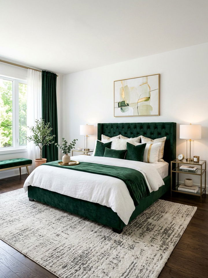 Velvet King Bed Frame - 30 king size bedroom ideas