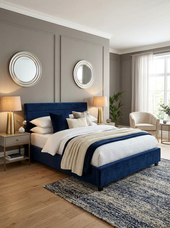 Velvet Low Profile Bed - 30 bedroom low profile beds