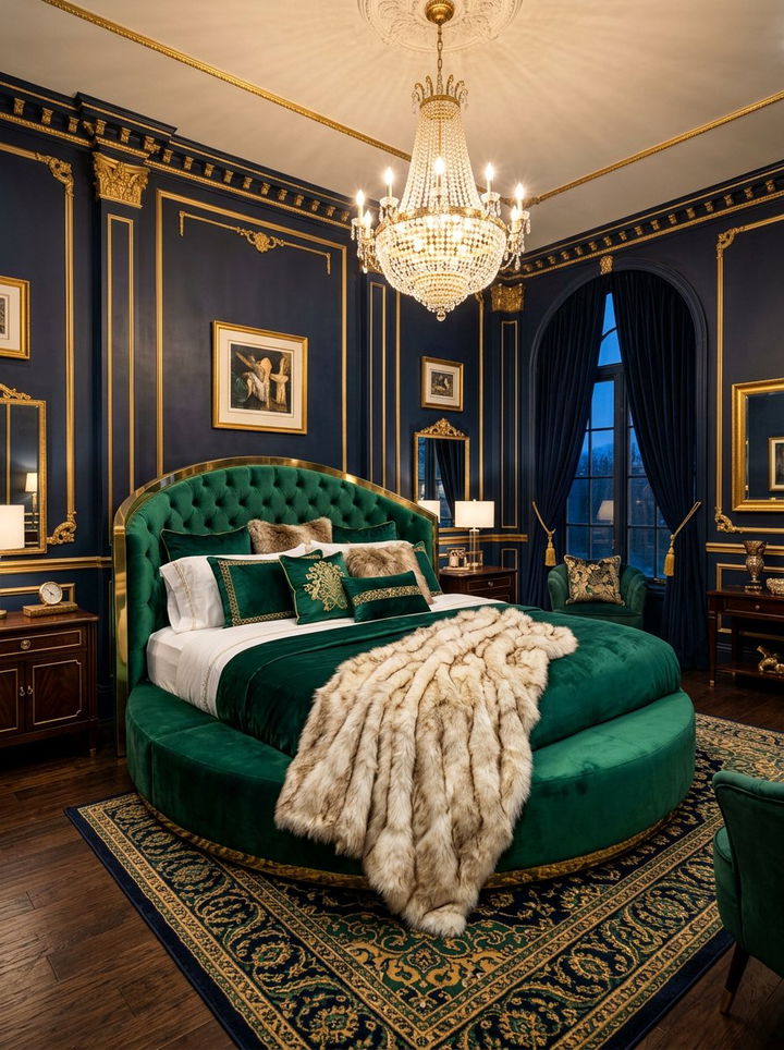 Velvet Round Bed - 30 bedroom round beds