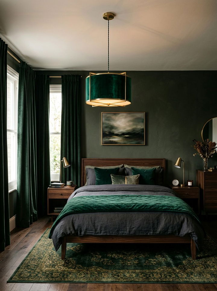 Velvet Shade Pendant - 30 bedroom pendant lights