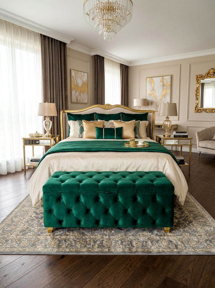 Velvet Storage Ottoman - 30 bedroom storage chests