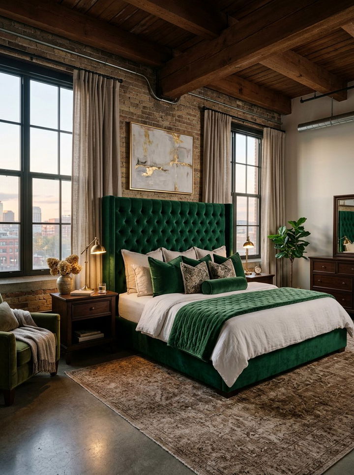 Velvet Texture Bedroom - 30 converted warehouse bedroom ideas