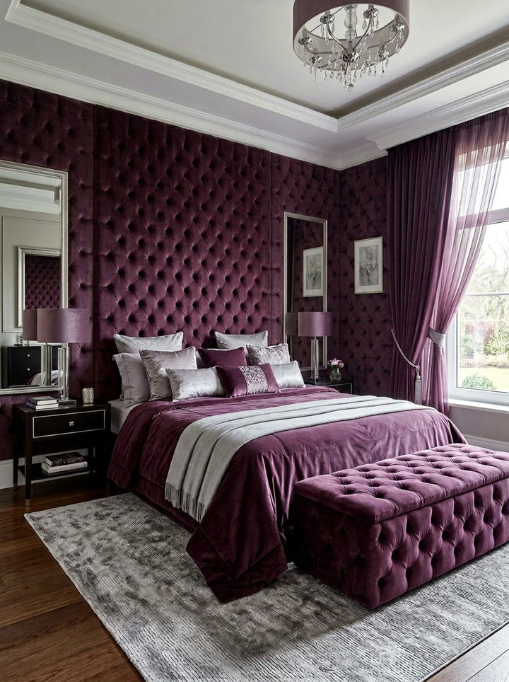 Velvet Texture Master Bedroom - 30 mansion bedroom ideas