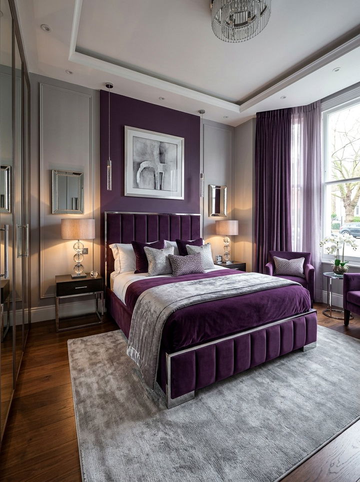 Velvet Textured Modern Bedroom - 30 modern bedroom ideas