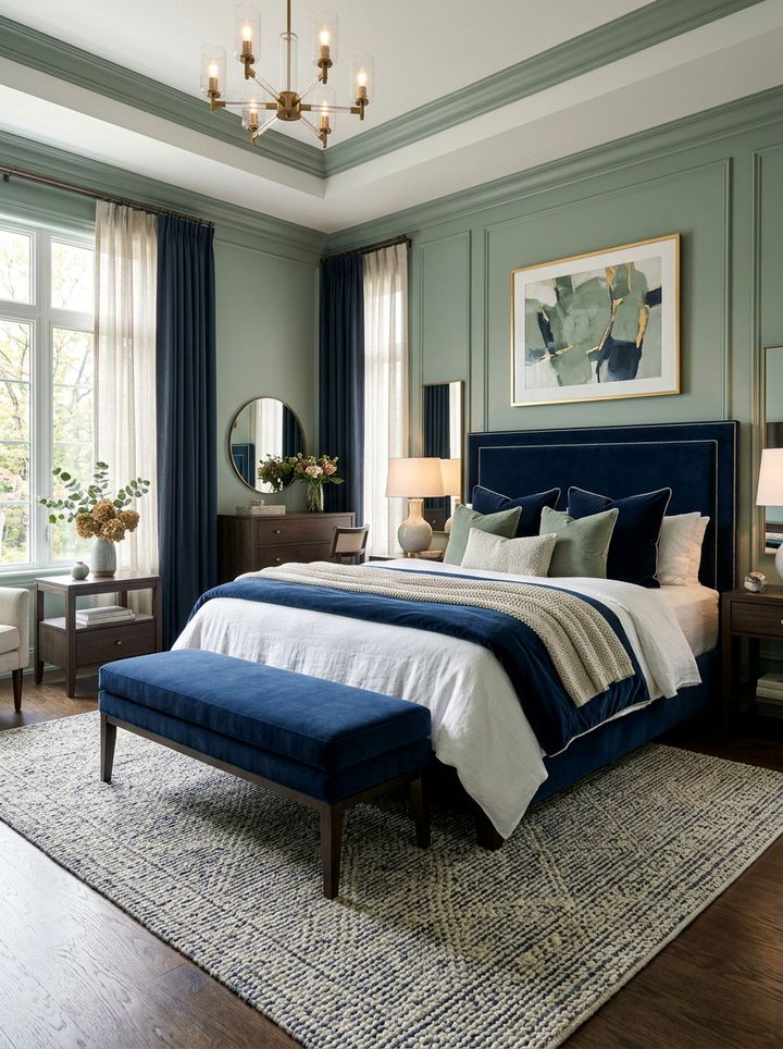 Velvet Transitional Bedroom - 30 transitional bedroom ideas