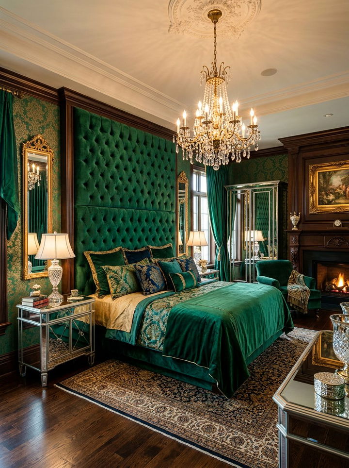Velvet Tufted Bedroom - 30 high-end bedroom ideas
