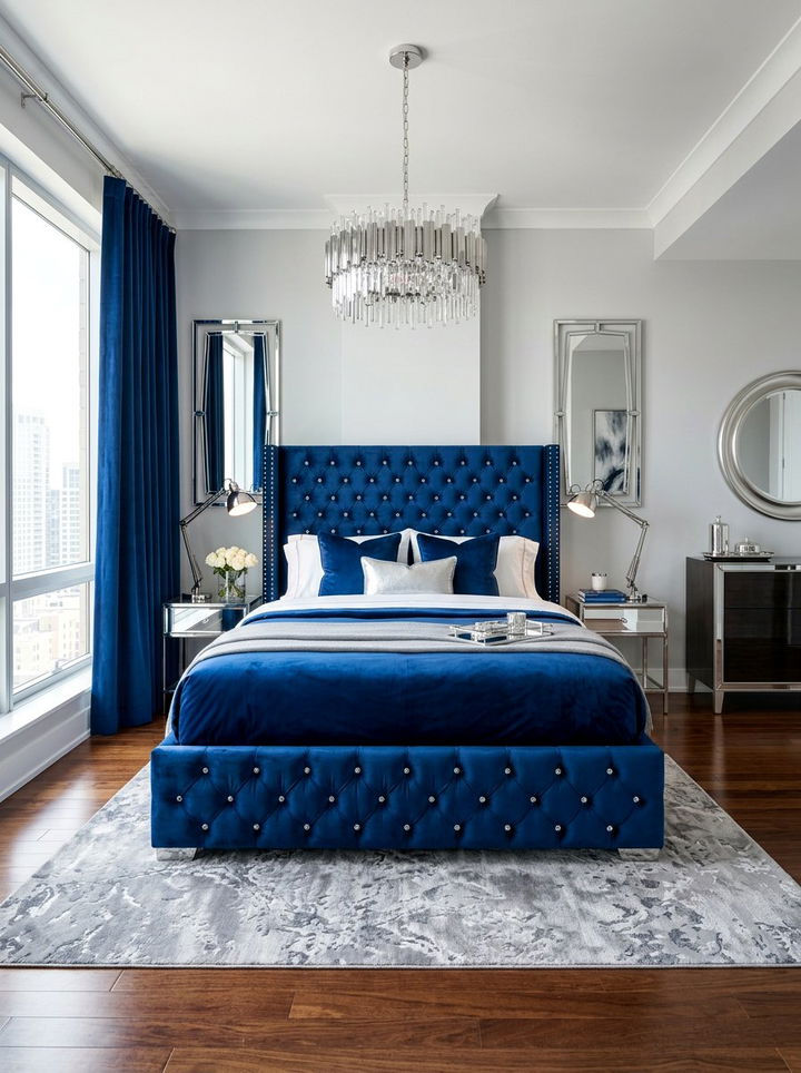 Velvet Upholstered Bedroom - 30 custom bedroom ideas