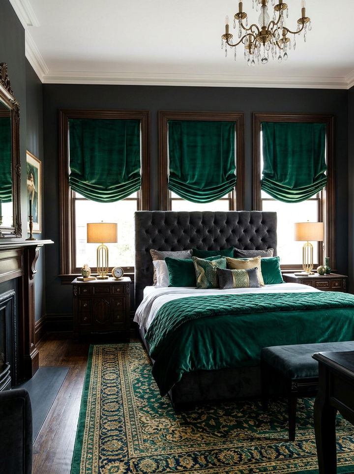 Velvet roman shades - 30 bedroom roman shades