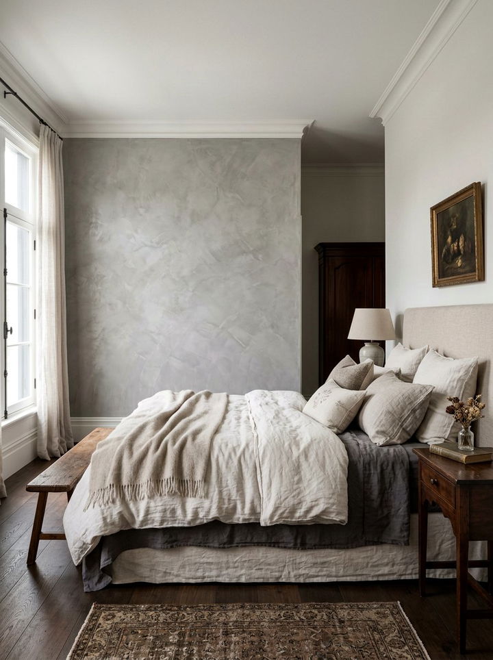 Venetian Plaster Accent Wall - 30 bedroom accent walls