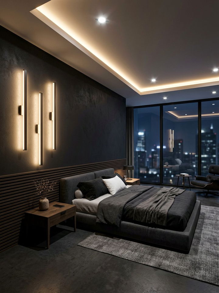 Vertical Bar Led Wall Lights - 30 bedroom sconce ideas