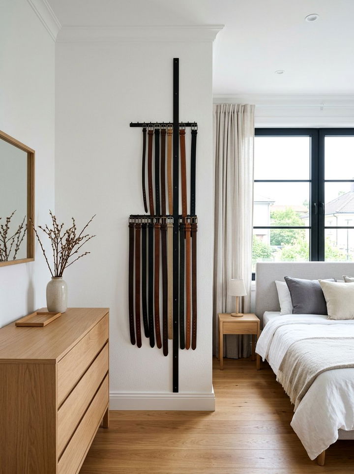 Vertical Belt Strip - 30 bedroom belt organizers