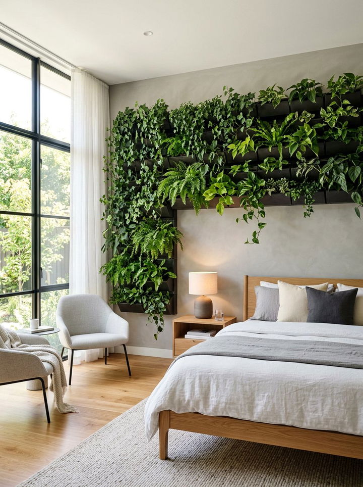 Vertical Garden Bedroom - 30 garden themed bedroom ideas