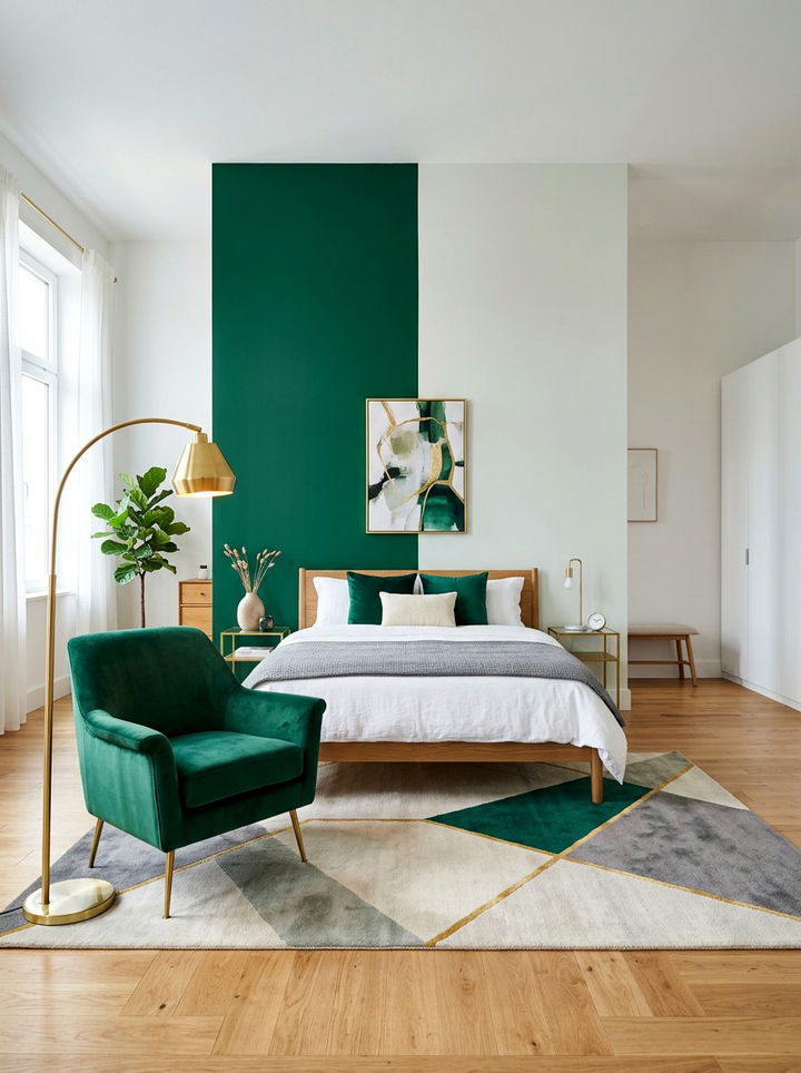 Vertical Half Wall Paint - 30 bedroom half painted walls