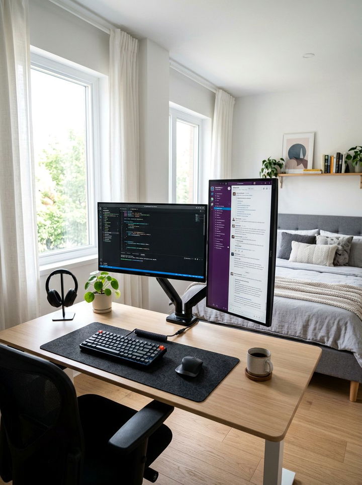 Vertical Monitor Setup - 30 streaming setup bedroom ideas