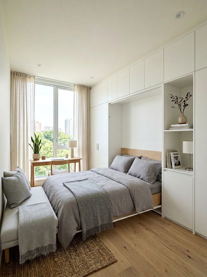 Vertical Murphy Bed - 30 bedroom murphy bed ideas