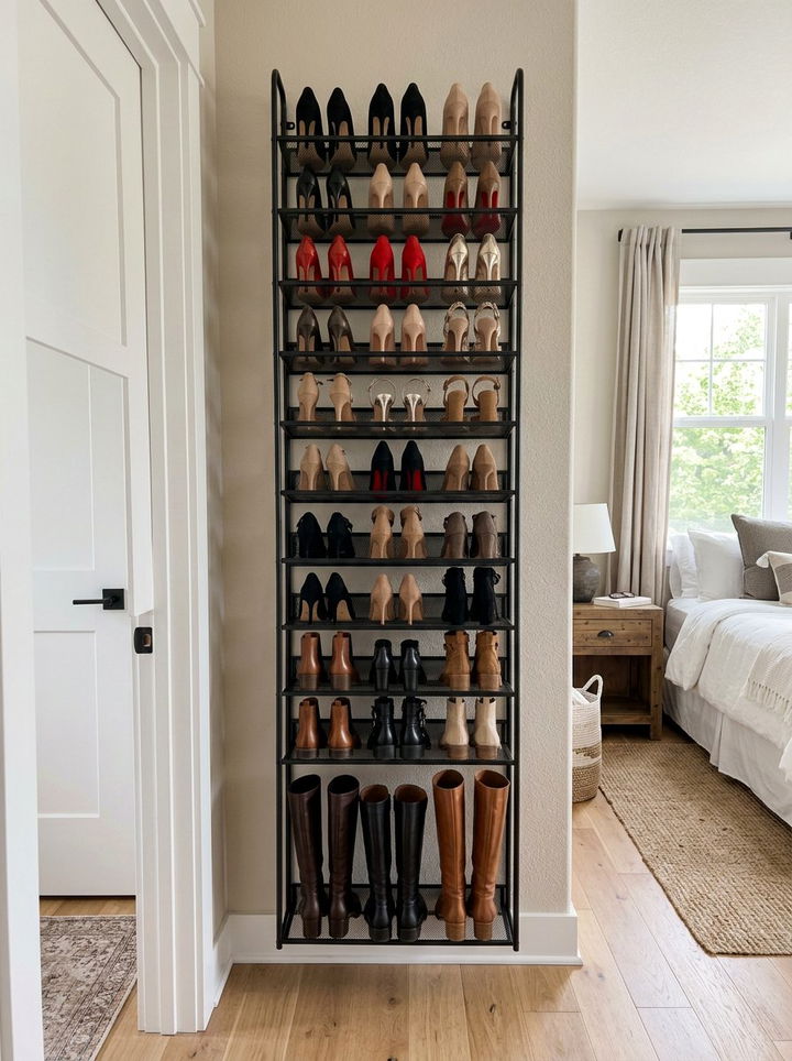 Vertical Shoe Rack Bedroom - 30 bedroom wall storage ideas