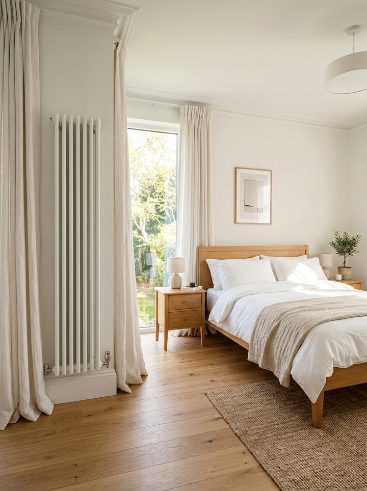 Vertical White Column Radiator - 30 bedroom radiators