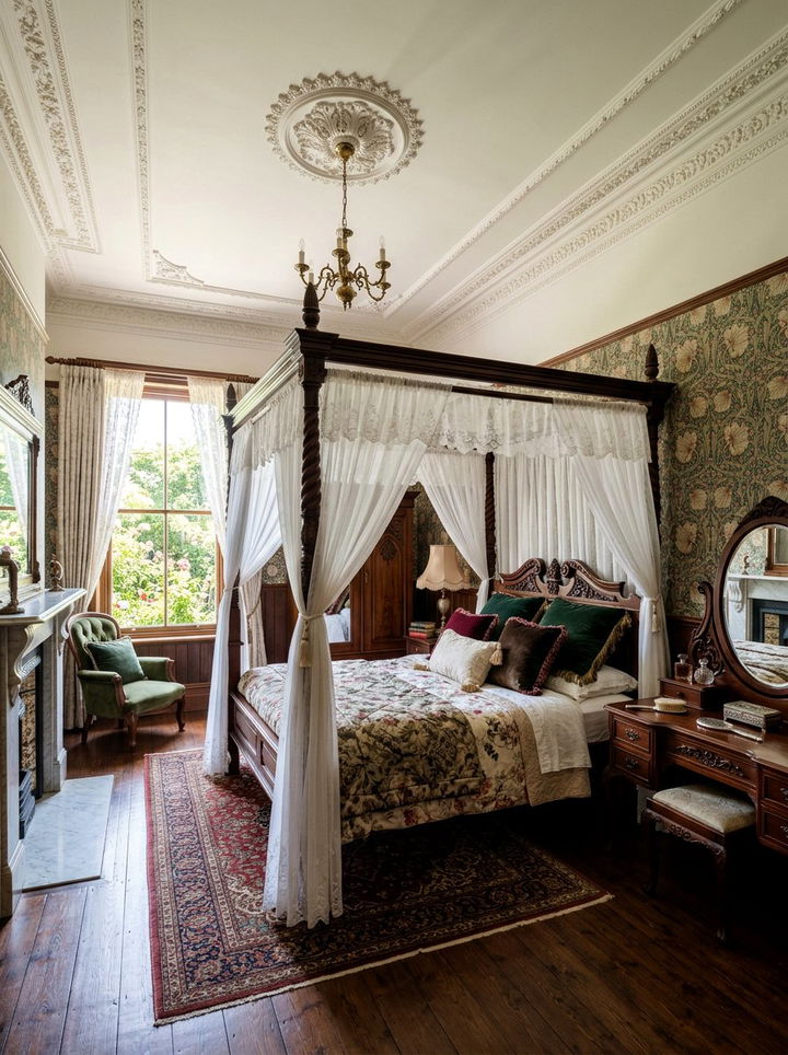 Victorian Cottage Bedroom With Canopy Bed - 30 cottage bedroom ideas