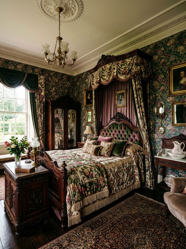 Victorian Floral Style - 30 floral themed bedroom ideas
