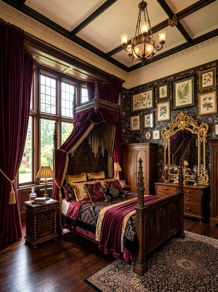 Victorian Gothic Bedroom - 30 gothic bedroom ideas