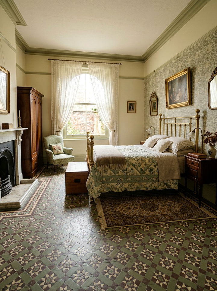 Victorian Style Tile - 30 bedroom tile ideas