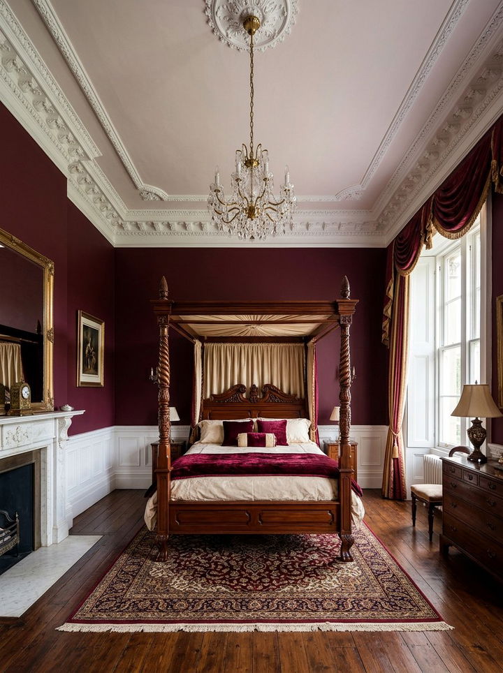 Victorian crown molding - 30 Victorian bedroom ideas