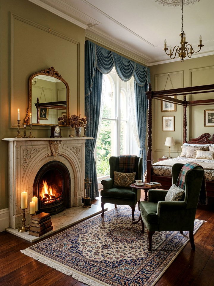 Victorian fireplace bedroom - 30 Victorian bedroom ideas