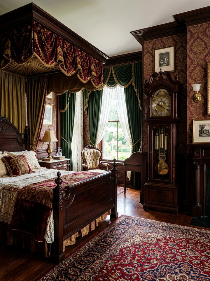 Victorian pendulum clock bedroom - 30 bedroom vintage clocks