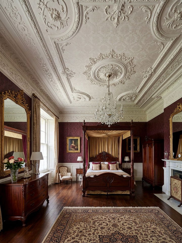Victorian plaster ceiling wallpaper - 30 bedroom ceiling wallpapers