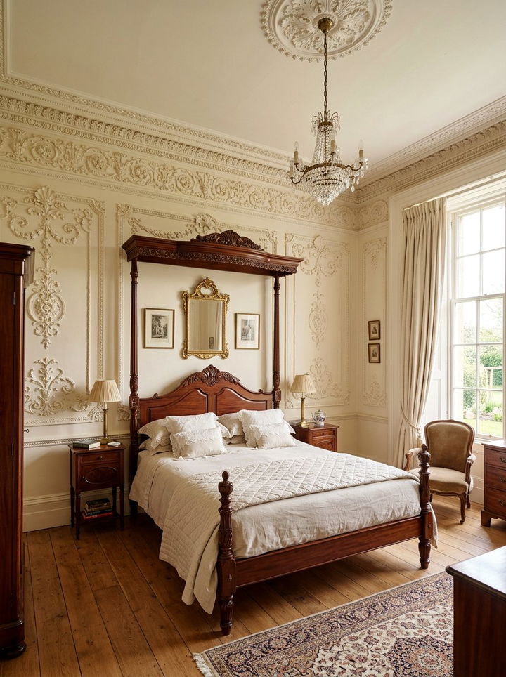 Victorian plaster relief - 30 Victorian bedroom ideas