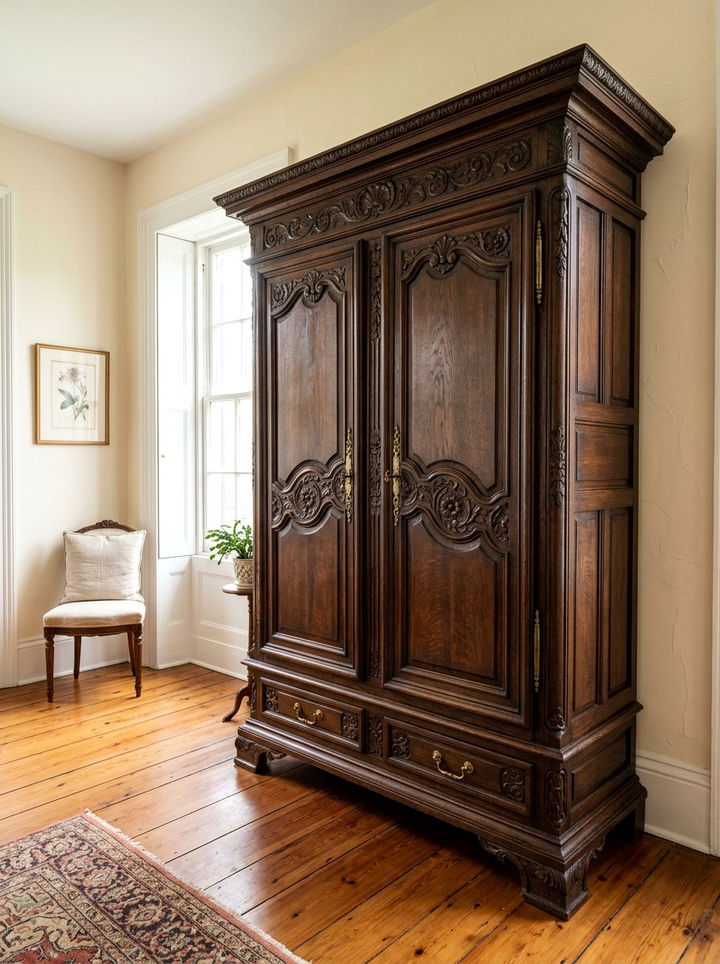 Vintage Antique Armoire Wardrobe - 30 bedroom focal point ideas