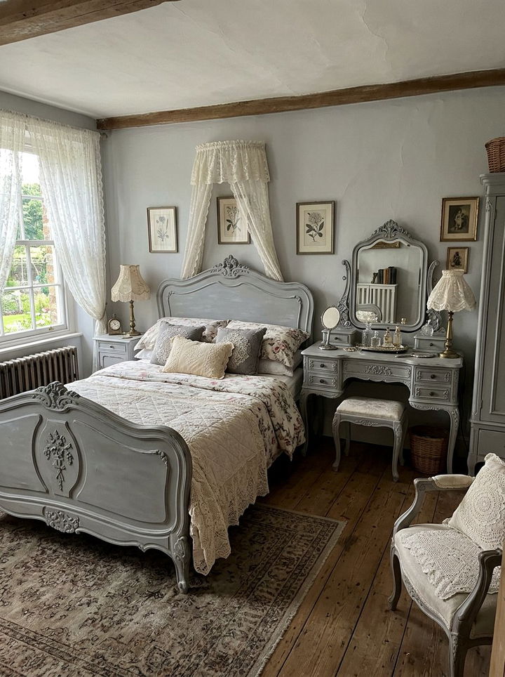 Vintage Antique Gray Bedroom - 30 gray bedroom furniture ideas