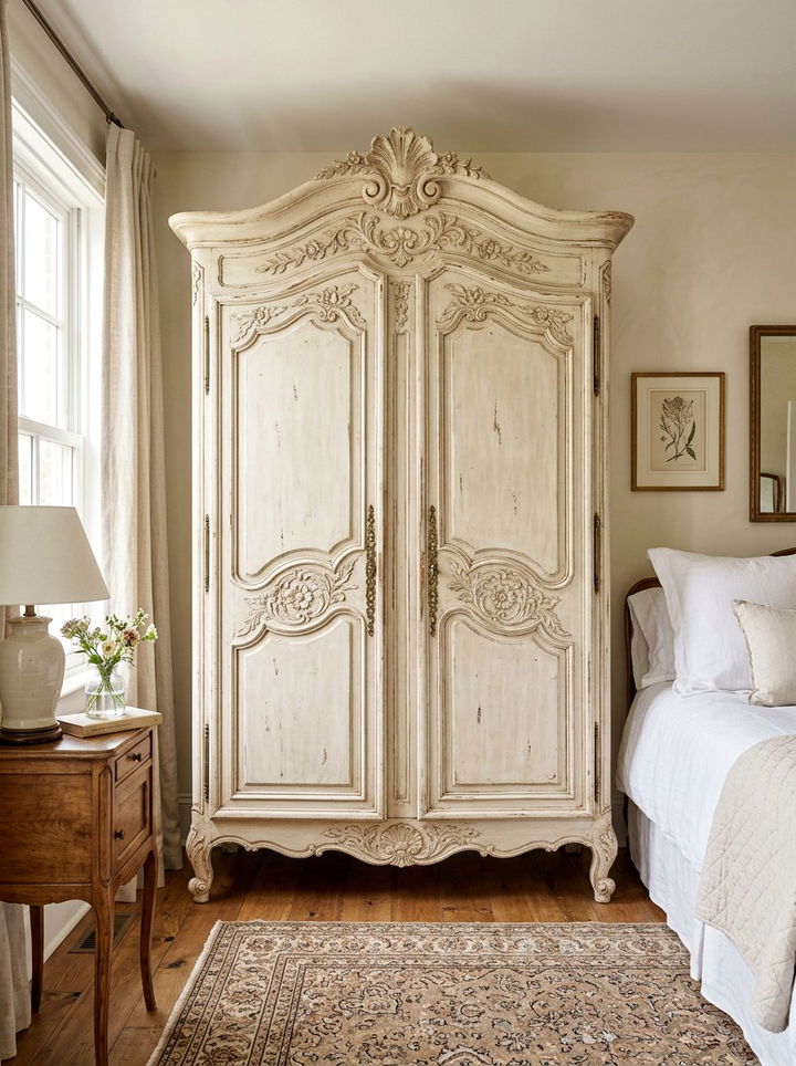 Vintage Armoire Wardrobe Closet - 30 bedroom closet ideas