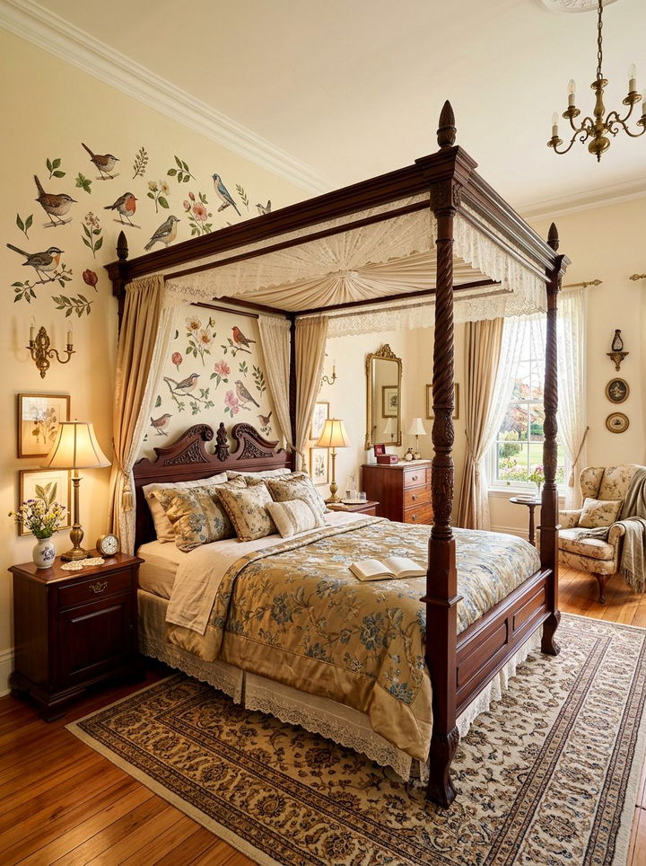 Vintage Bird Stickers - 30 bedroom wall stickers