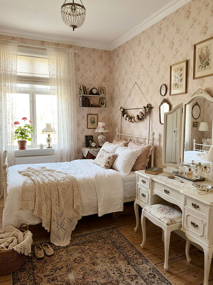 Vintage Blush And White Bedroom - 30 blush and white bedroom ideas