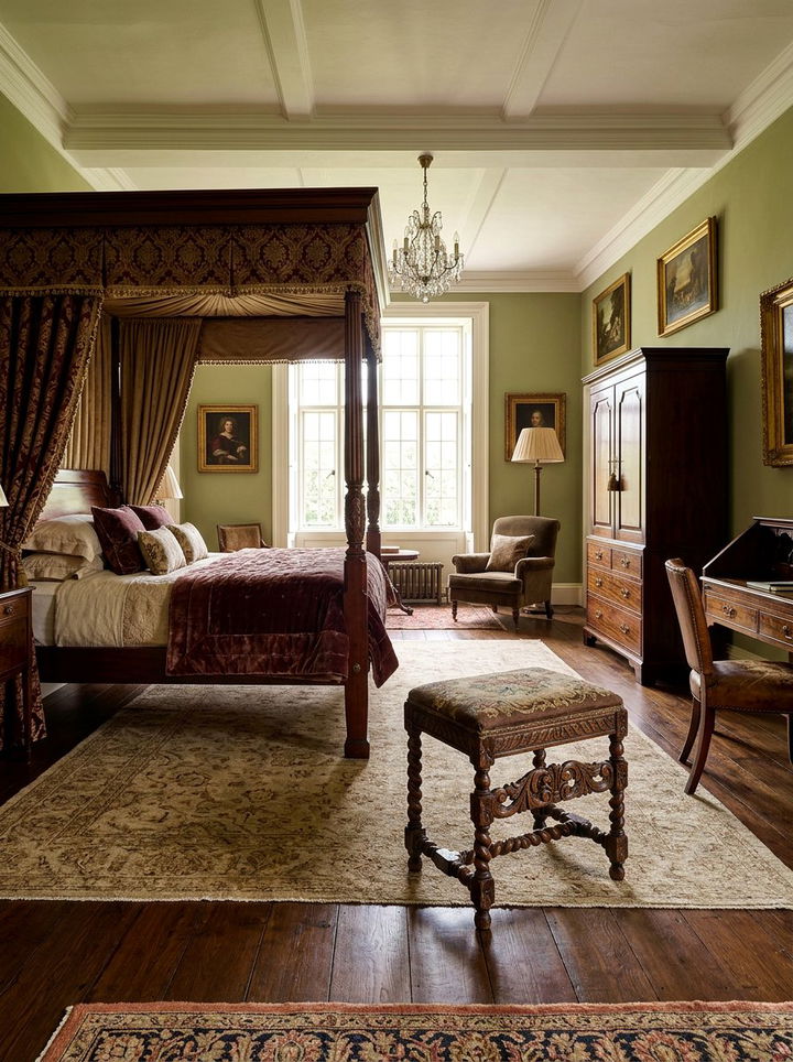 Vintage Carved Stool - 30 bedroom stools