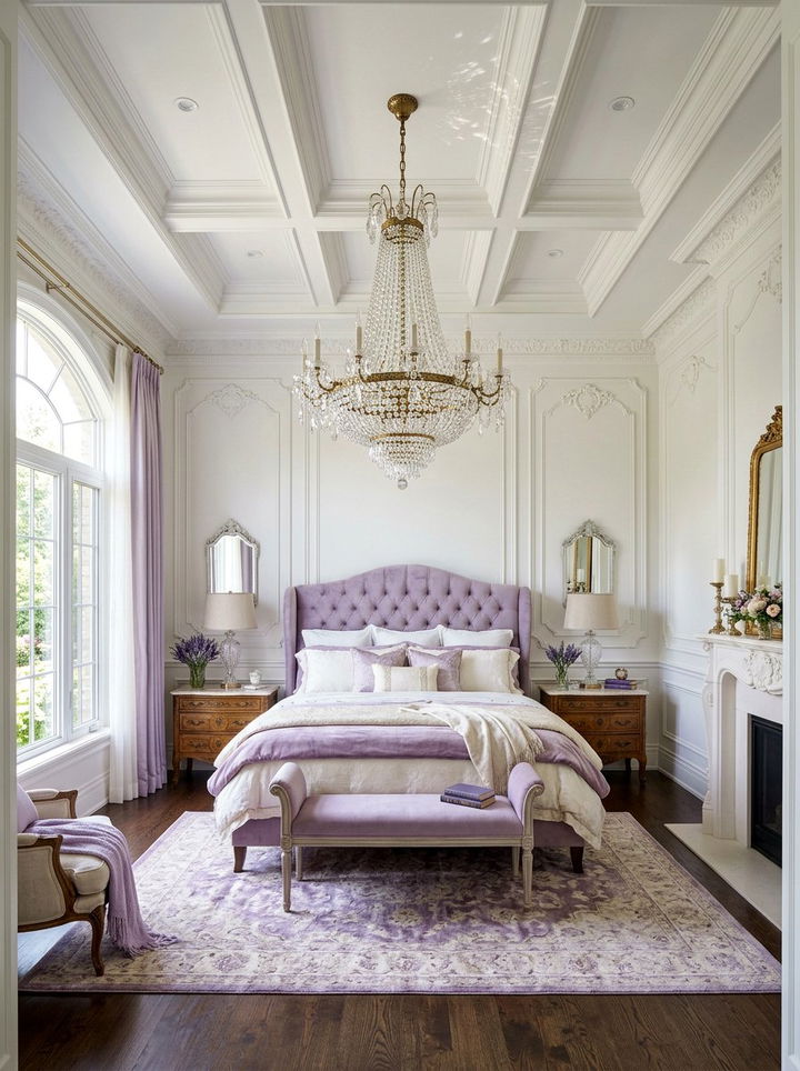 Vintage Chandelier - 30 romantic bedroom ideas