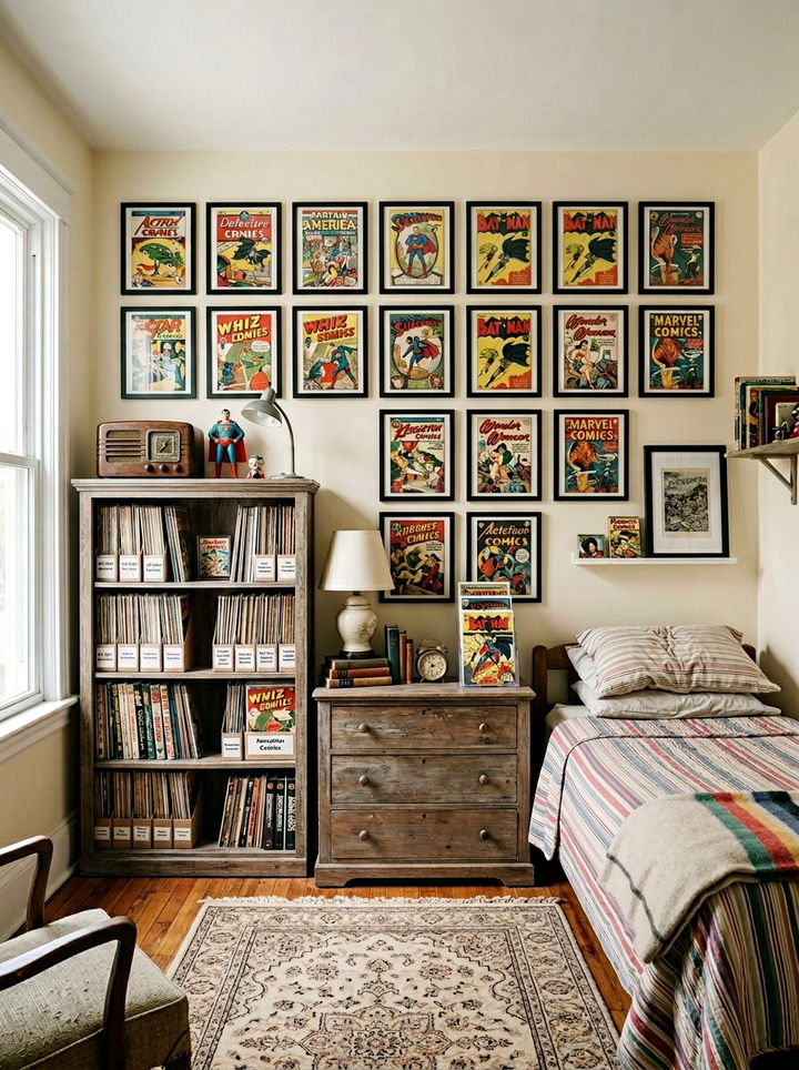 Vintage Comic Book Room - 30 comic book bedroom ideas
