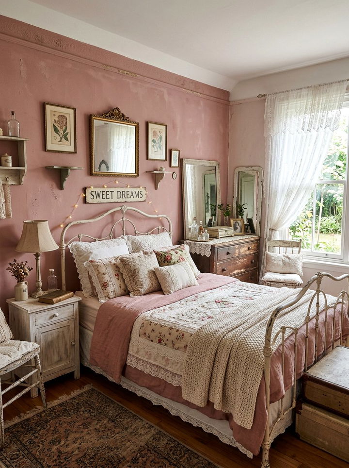 Vintage Dusty Rose Bedroom Aesthetic - 30 dusty rose accent wall bedroom