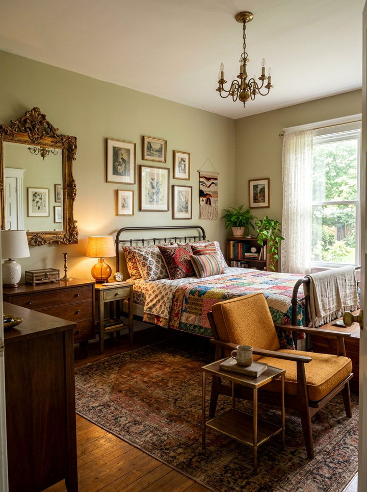 Vintage Eclectic Bedroom - 30 bedroom on a budget ideas