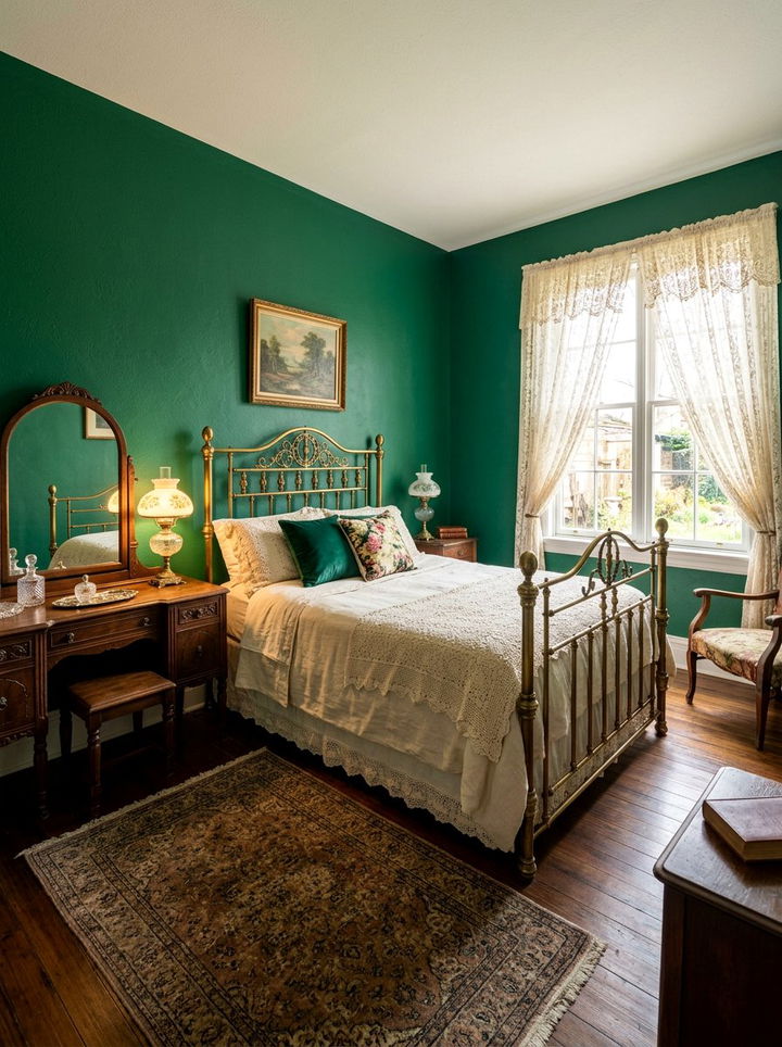 Vintage Emerald Green Bedroom - 30 emerald bedroom decor ideas