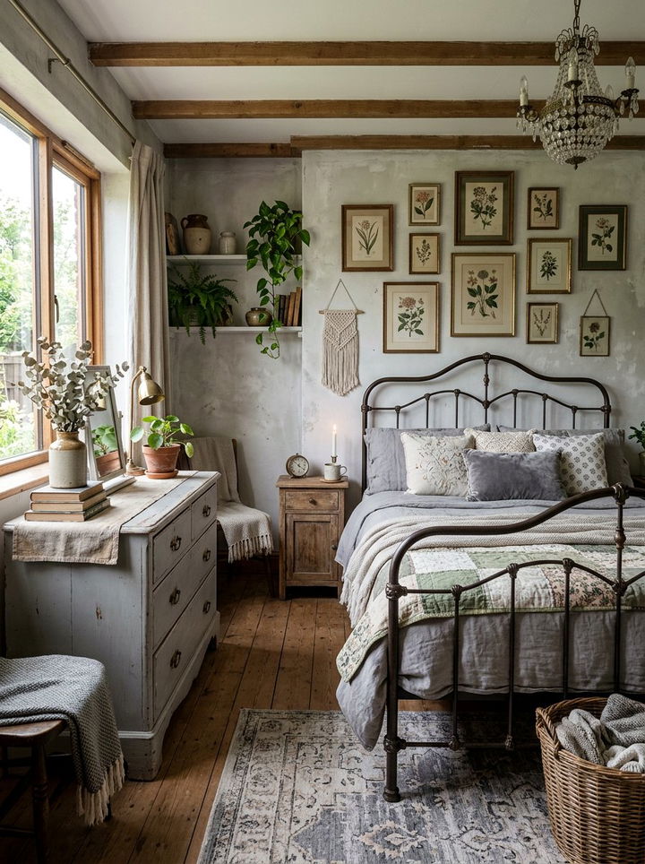 Vintage Grey Bohemian Bedroom - 30 bohemian grey bedroom ideas