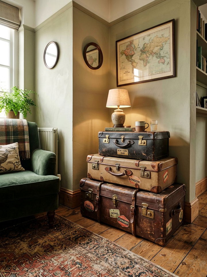 Vintage Luggage - 30 secondhand bedroom ideas